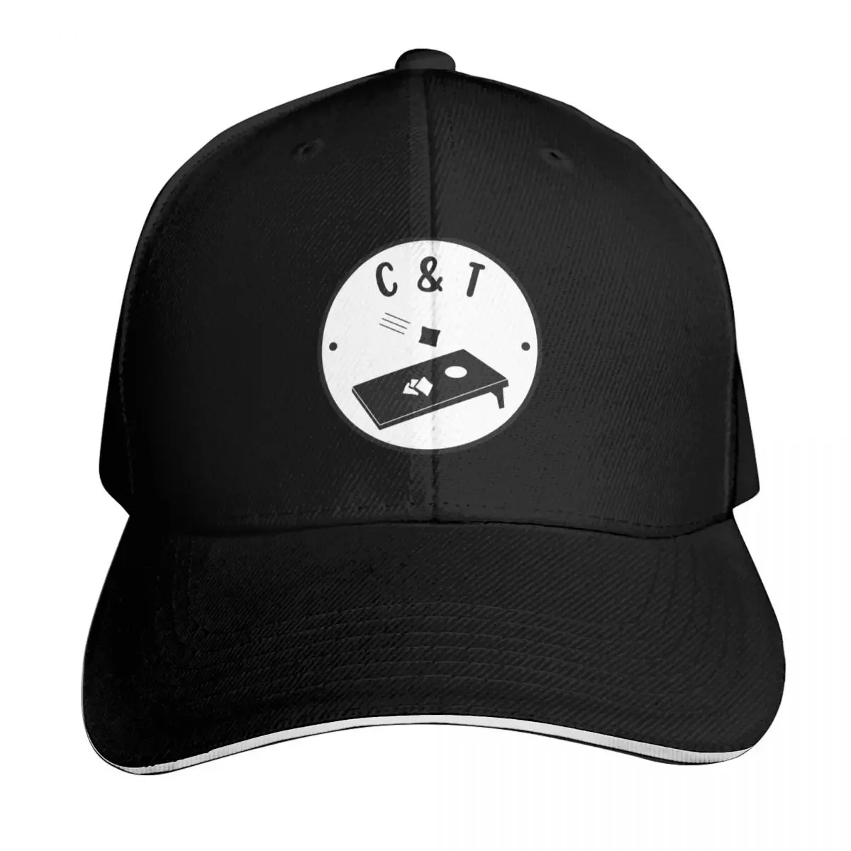 C & T Cornhole Baseball Cap Moisture Wicking Quick Dry Curved Brim Classic Fit Low Profile Unstructured