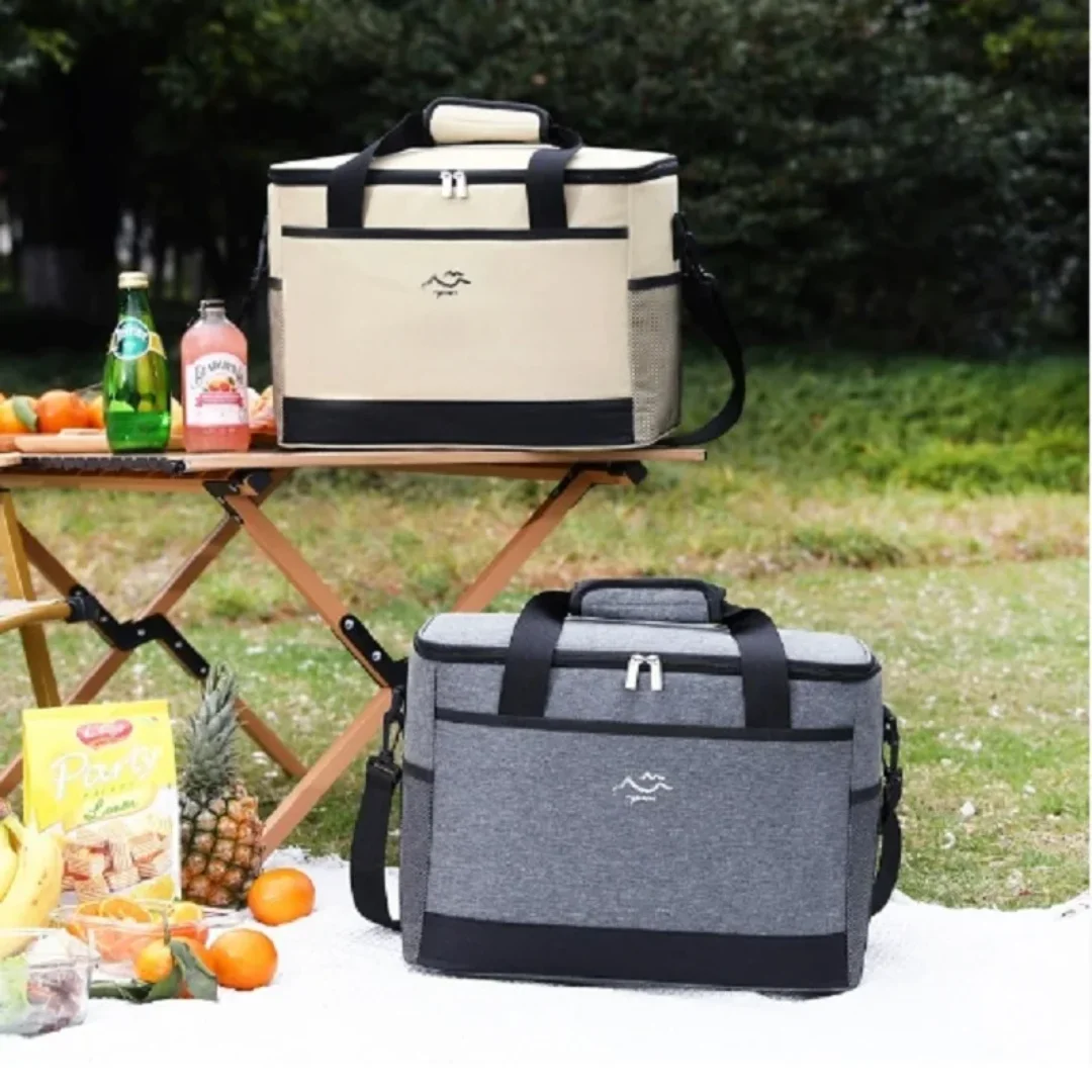 

Large-Capacity Square Ice Packs Minimalist Insulated Lunch Box Bag Crossbody Fresh-Keeping Picnic Bag for Outdoor Use