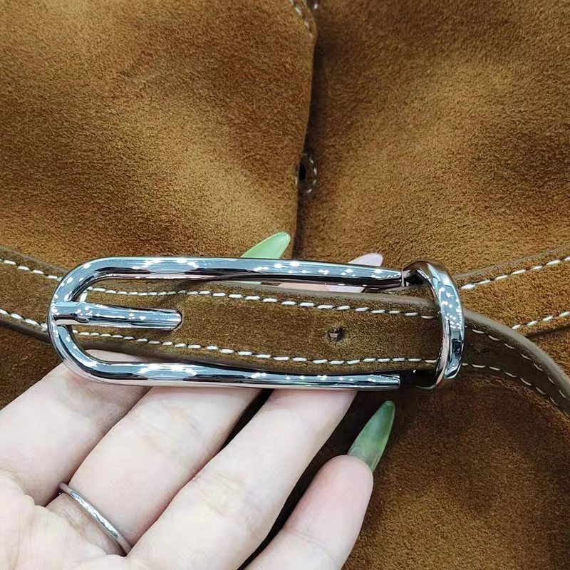 حقائب دلو من الجلد الطبيعي بأحرف أولى مخصصة للنساء، حقائب يد ومحافظ فاخرة بتصميم جديد لعام 2025، مصنوعة من جلد البقر الطبيعي، مزودة بإبزيم للحزام، وحقيبة كتف تحت الإبط جودة عالية ًالشحن مجانا وصول الشحن السريع #6