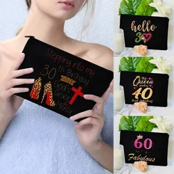 40 ans 40. 30. 60 Jahre Geburtstag Kosmetik tasche Make-up Fall Reise Toiletten artikel Veranstalter Make-up Beutel Bleistift Tasche Geschenk für sie