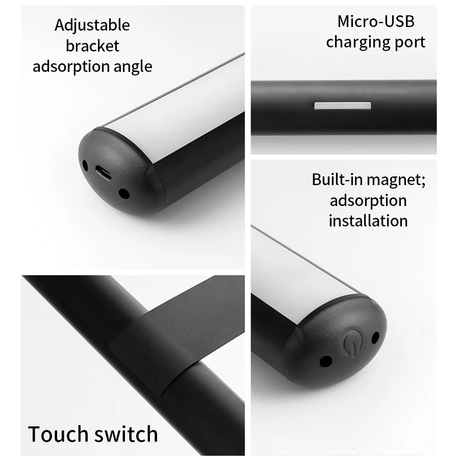 LED Table Lamp Magnetic Hanging Rechargeable Desk Lamp 3 Color Reading Light With Remote Dimmable Cabinet Closet Wardrobe Lamp