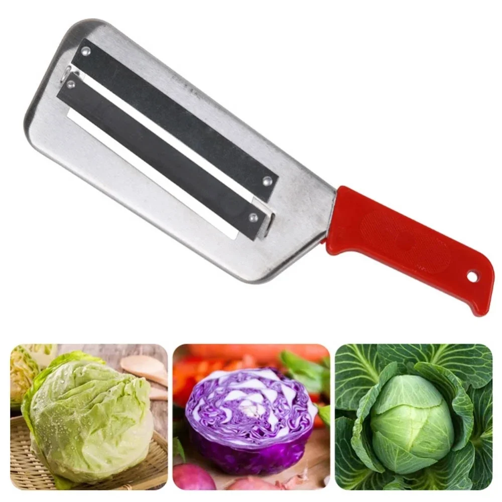 Stainless Steel Vegetable Cutter Cabbage Slicer Vegetables Graters Fruit Peeler Double Slice Blade Vegetable Slicer Kitchen Gadg