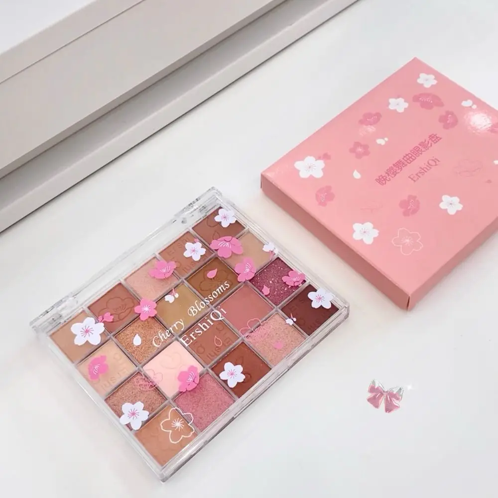 Nueva paleta de sombra de ojos de 20 colores, paleta de maquillaje de ojos mate de larga duración, pigmentos de ojos multifuncionales brillantes para mujeres