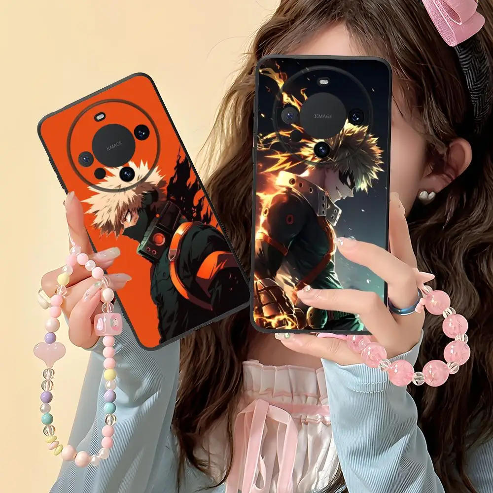 Funda de teléfono MHA Bakugo para Huawei Mate 60 50 40 30 20 10 Pro Plus Lite E 5G, funda suave de TPU a prueba de golpes