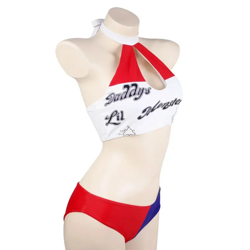 Donna Ragazza Suicide Harley Cosplay Quinn Biancheria intima sexy Bikini Mostro Costume da bagno Costume da bagno di Halloween Costumi da bagno Costumi da bagno