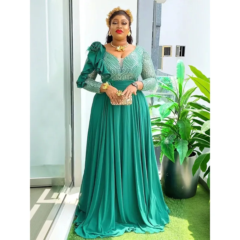 Personalizado plus size africano vestidos de festa de casamento para as mulheres 2025 dashiki ancara vestido de noite elegante natal outfi