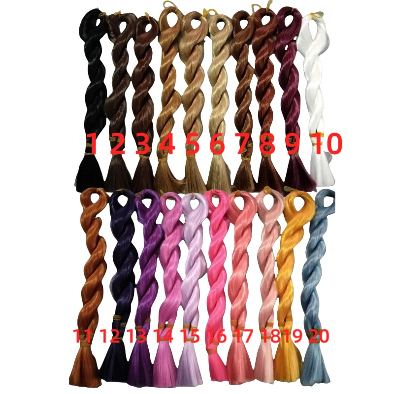 60cm colore naturale nero marrone biondo bambola capelli latte morbida seta parrucca sintetica BJD radicazione fatti a mano accessori fai da te