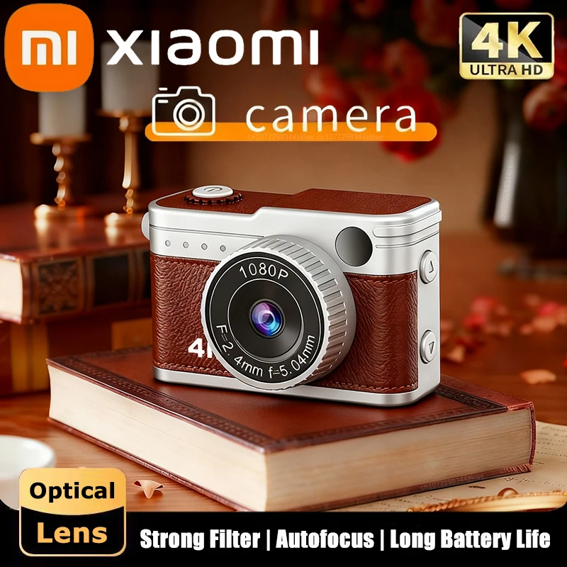 Xiaomi 4KHD Retro Mini Camera 1.83 Inch With Screen 1080P Sports Portable Vintage Video Recorder Wearable Indoor Home Outdoor