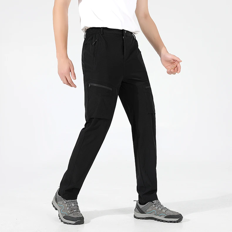 EUMERGX Herren-Sommer-Wanderhose, schnell trocknende, wasserdichte Cargohose, Outdoor-Stretch-Berghose für Camping, Klettern – Detail 23