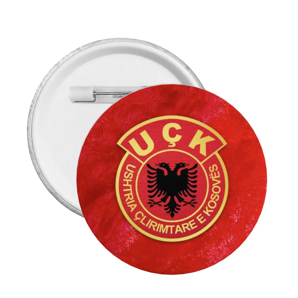 Albania Flag Pin Back Buttons for Bags Customizable Badges Brooch Pinback