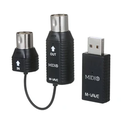 M-VAVE Mini Wireless Transmission System MIDI Bluetooth Adapter USB Plug Play