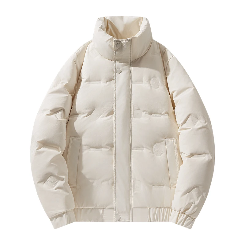 Winter Fashion New Down Jackets for Men Solid Color All-match Male Clothes Comfortable Warm White Duck Down Coats Stand Collar