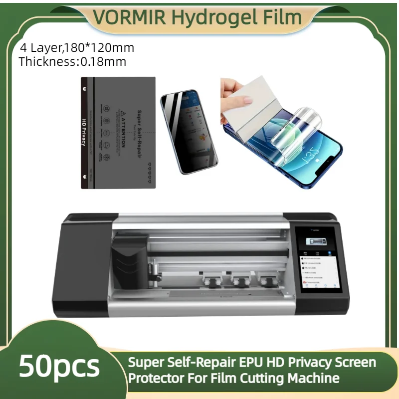 

50pcs Super Auto Repair HD Privacy Phone Screen Protector Custom Self-repair EPU Hydrogel Sheet Moblie Films For Cutting Machine