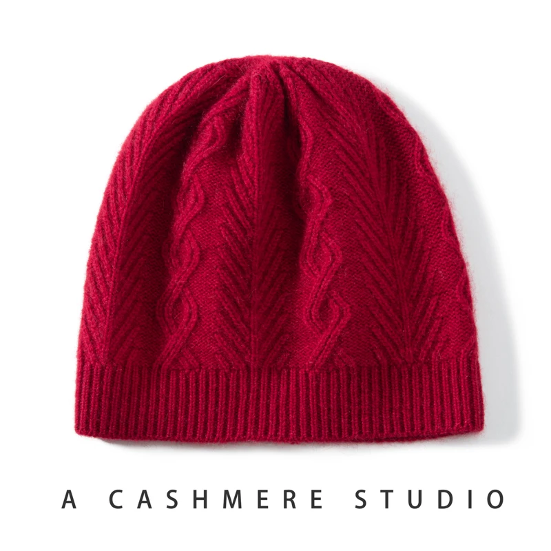 women's-cashmere-jacquard-bead-hat-winter-outdoor-warm-knit-retro-casual-hat-women'shigh-quality-solid-color-cashmere-cap