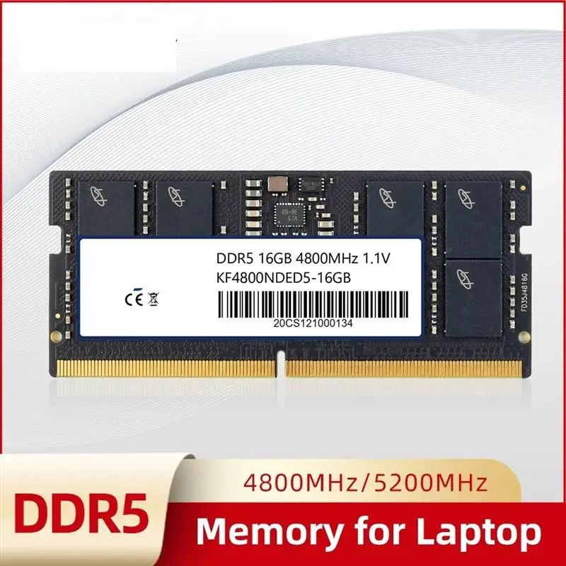 New! DDR5 Memory 16GB 32GB 4800MHz 5200MHz 260Pin 1.1V Sodimm Memoria Ram for Laptop