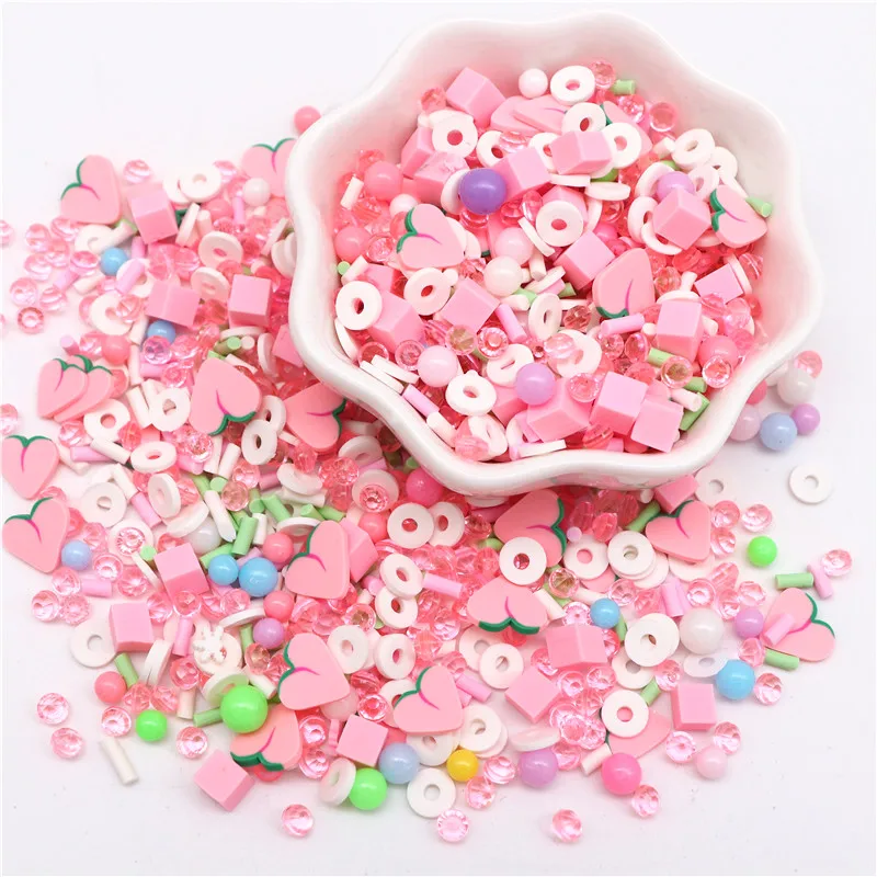 10g Polymer Clay Mix Fruit Slices Lemon Strawberry Plastic Klei Mud Particles for Card Making Tiny Cute DIY Crafts Nail Art