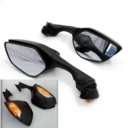 For KAWASAKI Ninja ZX10R ZX-10R 2011-2020 Motorcycle Foldable Mirror LED Turn Light Signals Rear View Rearview Mirrors