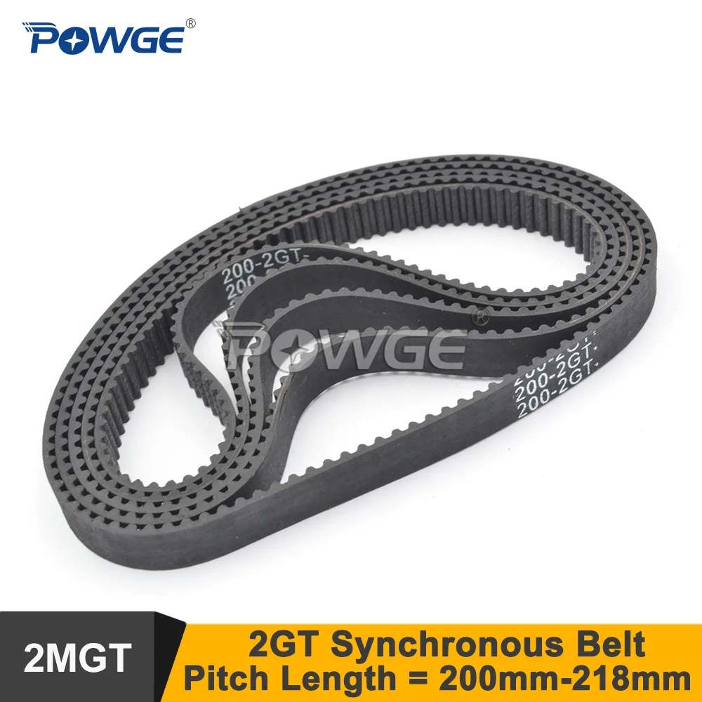 POWGE 202 204 206 208 210 212 214 216 218 2GT 200-2GT 1PC สายพานขับ คุณภาพสูง สำหรับเครื่องจักรอุตสาหกรรม