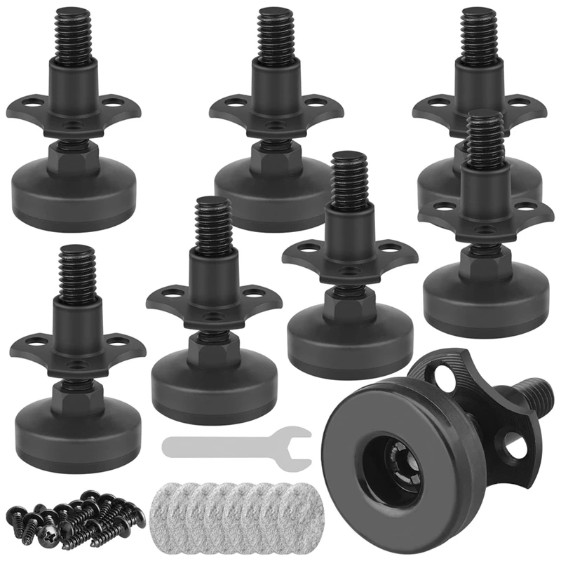 Furniture Leveler 3/8 Inch-16 Threaded With T-Nut Kit Adjustable Furniture Leveler For Tables, Cabinets, Chairs,And More Durable