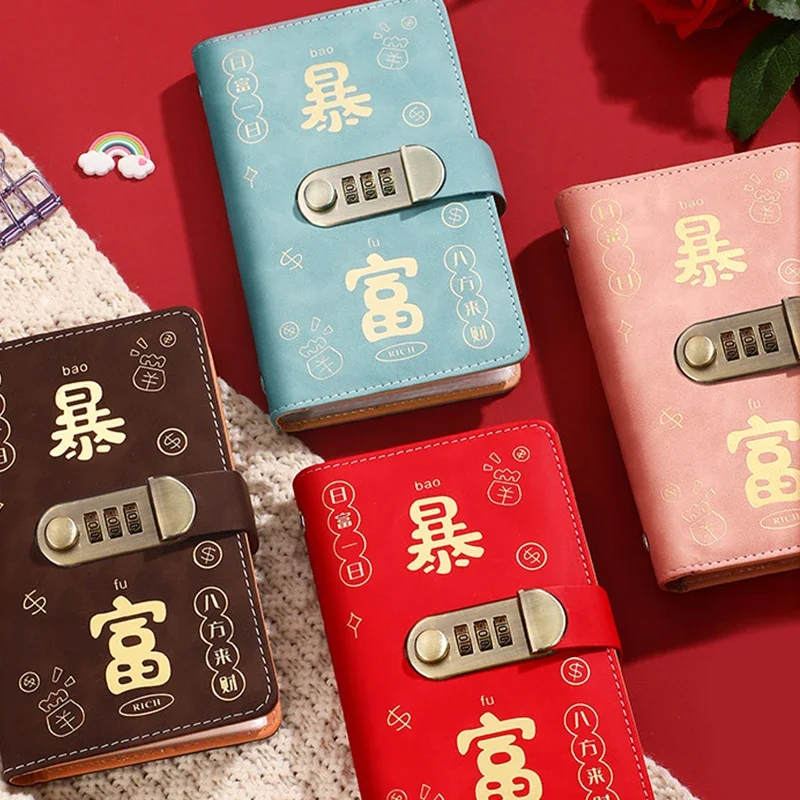 Classeur de défi d'économie d'argent, 100 enveloppes, carnet d'épargne réutilisable, livre de Budget avec feuilles en PU et verrouillage par mot de passe