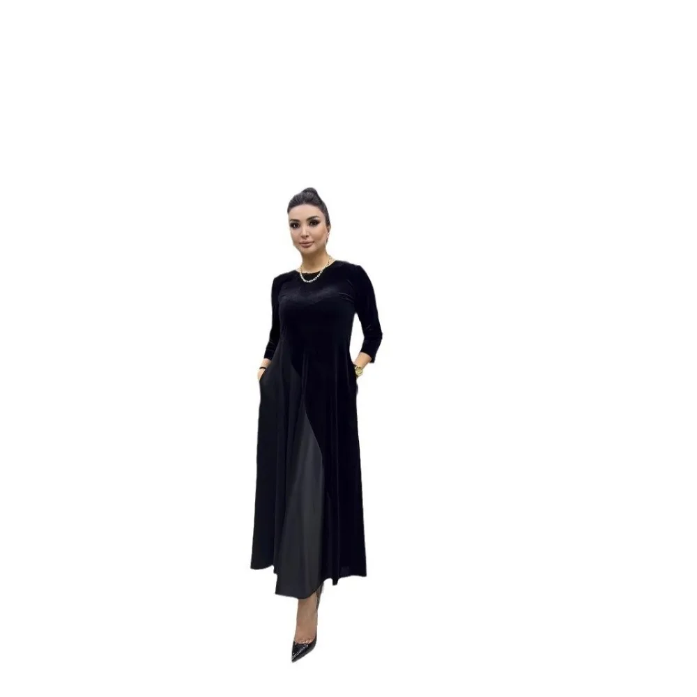 Maxi Vestito Abaya Donne Abiti Modesti Ramadan Eid Abaya Musulmano Marocco Caftano Dubai Islam Arabo Abito Lungo Jalabiya Abiti
