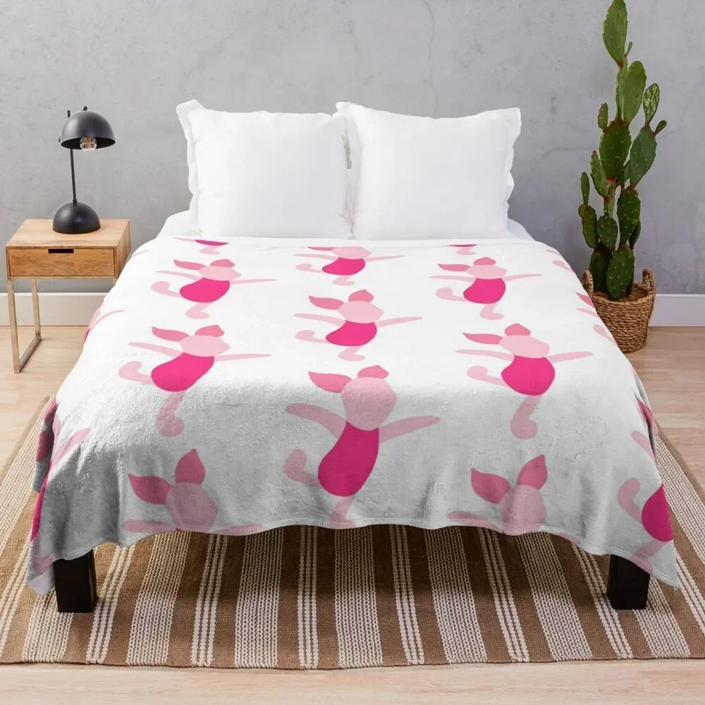 

Happy pig Throw Blanket anime Luxury Designer Blankets Designers Flannels Winter beds Blankets