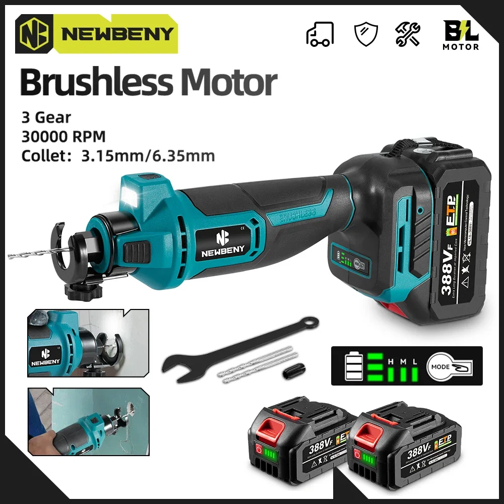 Brushless Electric Drywall Cut-Out Tool 3 Gears Cordless Rotary Saw Cutting Wood Drywall Sheetrock Wood For Makita 18V Battery