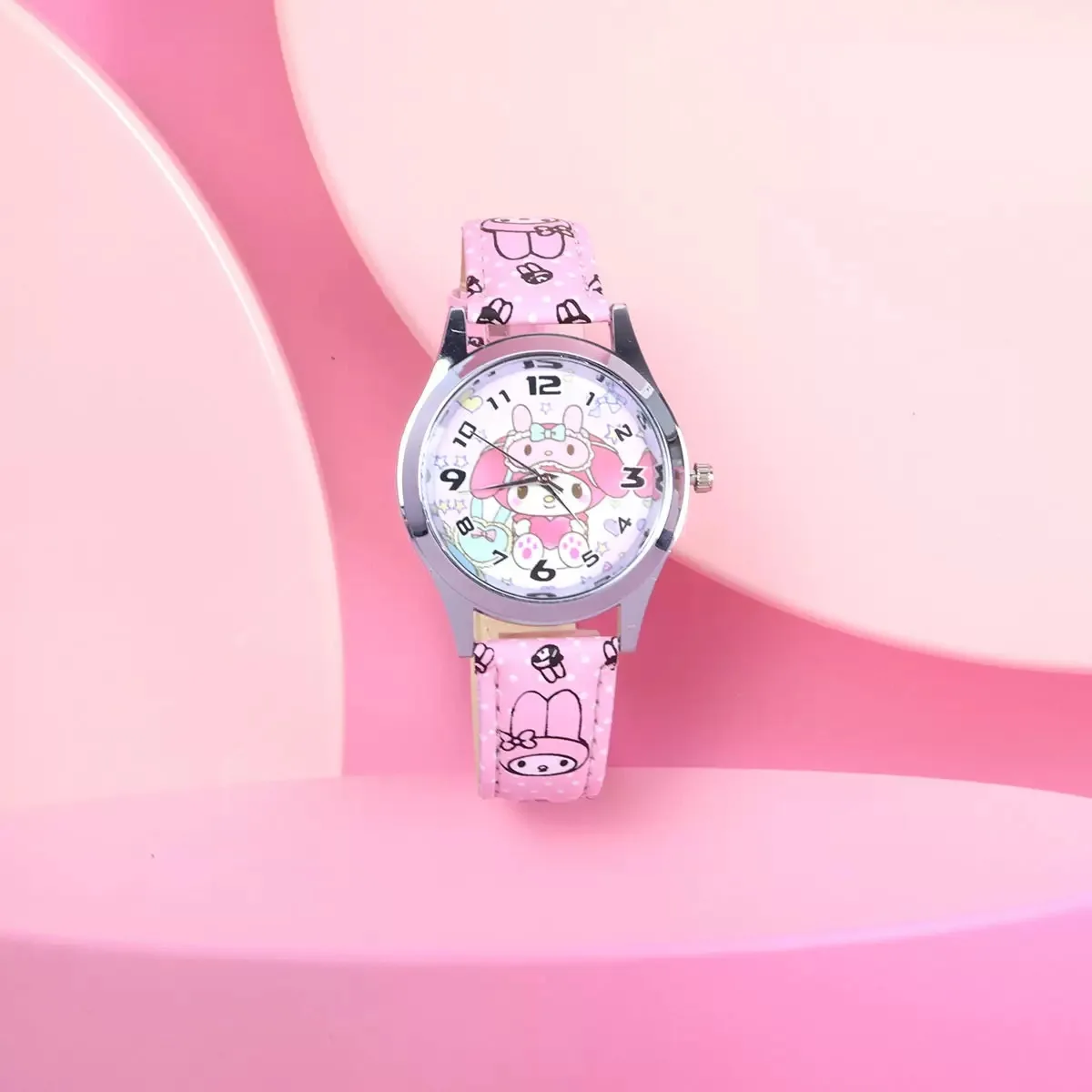 Детские часы Sanrio Kuromi Hello Kitty, силиконовый ремешок, кварцевые наручные часы с мультяшной мелодией, подарки на день рождения для девочек