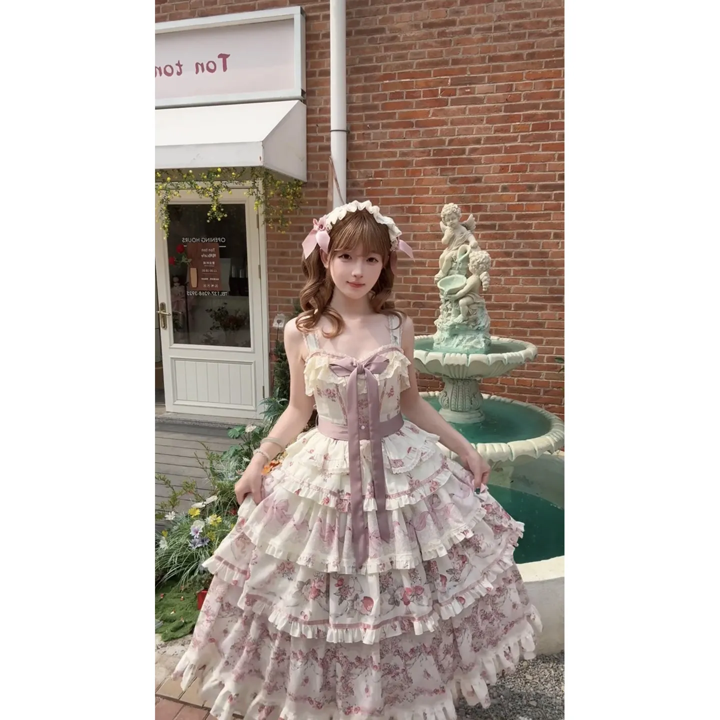 CLA Style Lolita Pastoral Strap Dress Section Wedding
