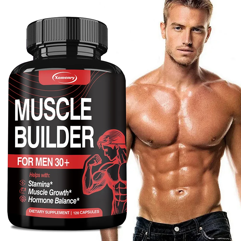 Muscle Builder for Men 30+ - Boosts Muscle, Strength and Endurance, Supports Hormone Balance