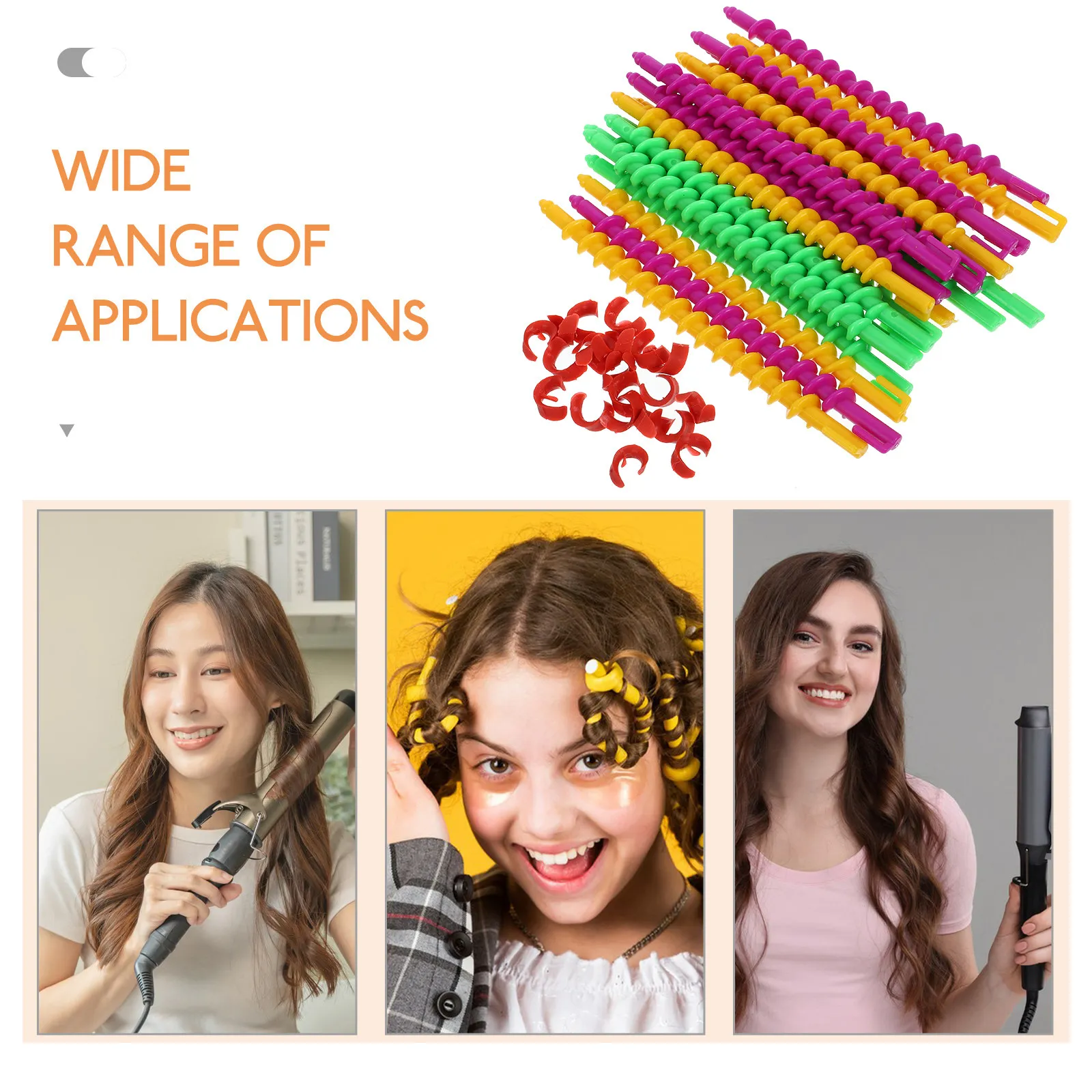 20pcs Curling Perm Rods Spiral Hair Curlers For Women Heatless Styling Kit Flexible Rollers For Long Short Hair
