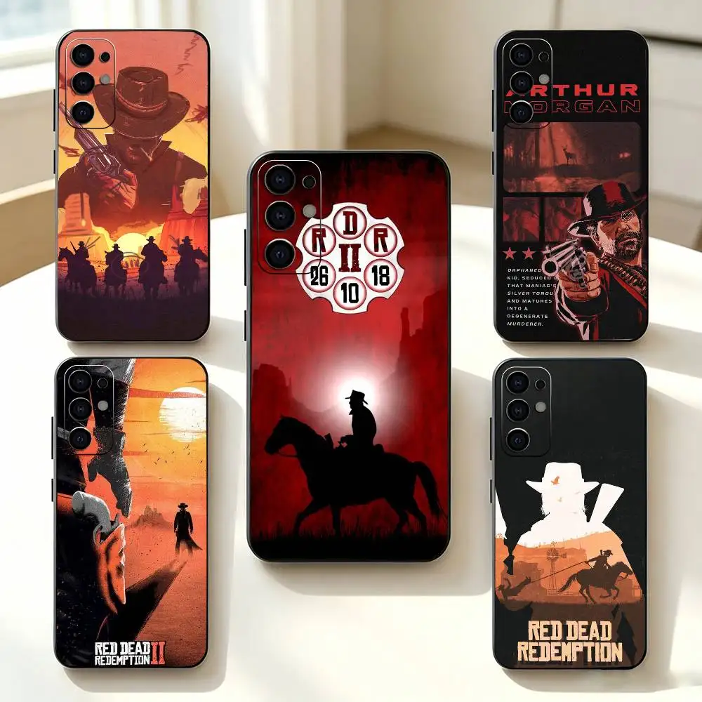 

R-RDR2-Arthur Morgans-s Phone Case For Samsung S25,S24,S21,S22,S23,S30,Ultra,S20,Plus,Fe,Lite,Note,10,Black Cover