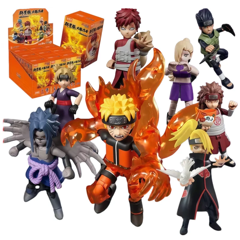 BLOKEES Naruto Building Blocks Star Version 3 Series Uzumaki Naruto Sasuke Anime Action Figure Model Assembly Toys Kids Gifts