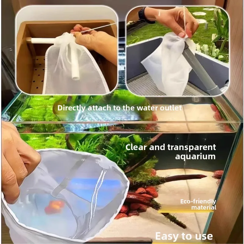 Nylon Fish Tank Filter Net Bag 200 Mesh Water Purification Aquarium Waste Screen Bag Reusable Sea Water Fish Bowl Filter Bag view 4