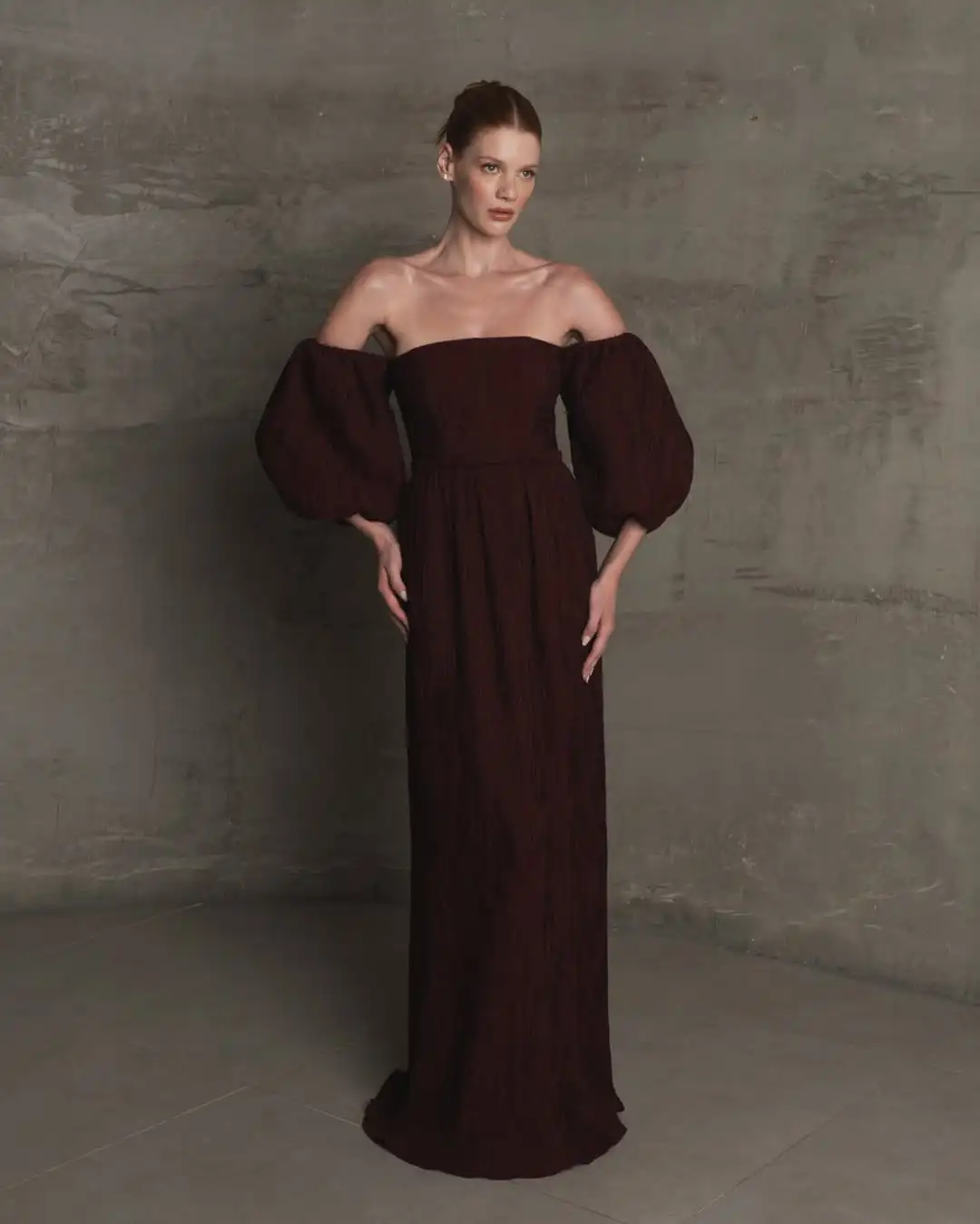 

AsaNagi Arabia Burgundy Romantic Prom Dresses Women Off-The-Shoulder Gowns Floor-Length Special Ocassion Cocktail Party Dresses