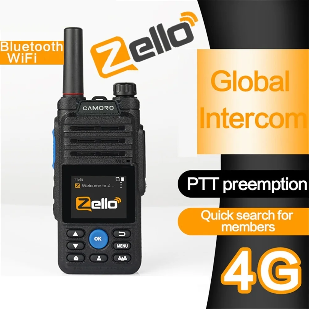 Zello POC Radio Walkie Talkie Long Range 4G Gps Wifi Mobile Network Transceiver Amateur Android Walkie-talkies 50km 100 Km