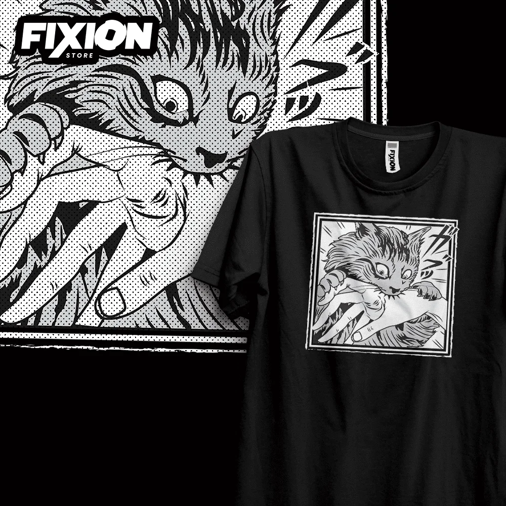 Anime T shirt Junji Ito – Colección Abril #5 (negra) Manga Tee