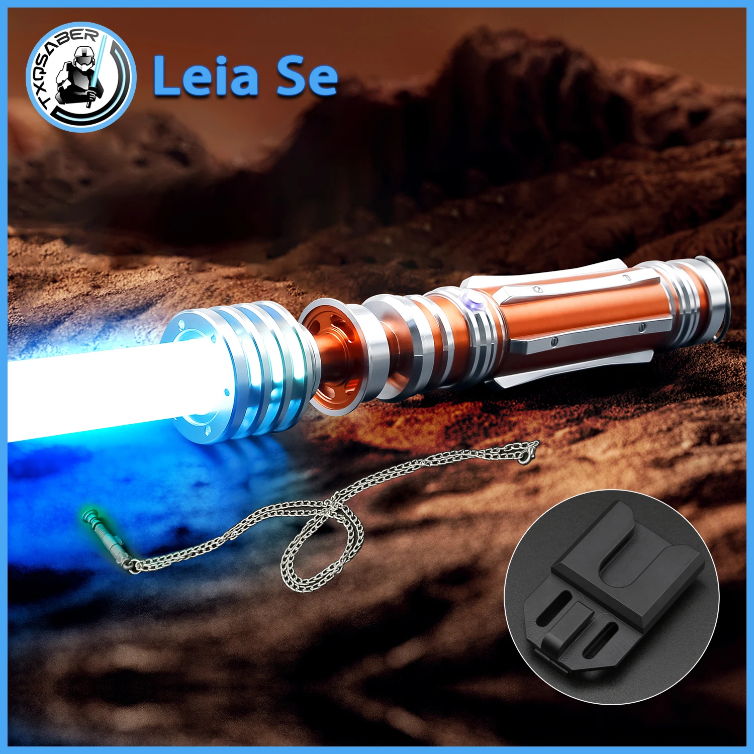 

TXQSABER Leia Se Lightsaber RGB Heavy dueling Premium Neopixel Laser Sword Smooth Swing Metal Hilt Bluetooth Colors Change