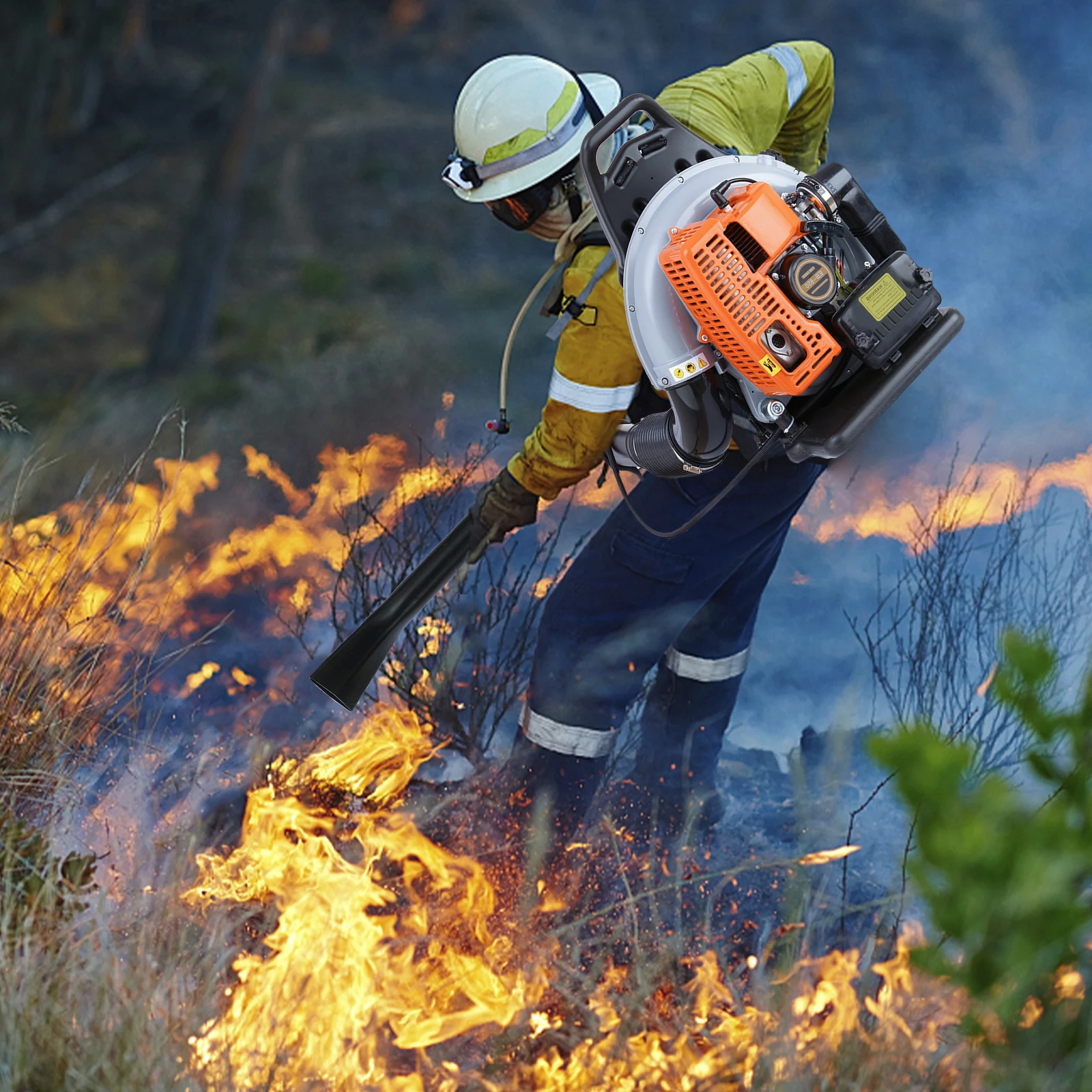 65CC 2-السكتة الدماغية على ظهره منفاخ أوراق الغاز على ظهره منفاخ أوراق الشجر للاستخدام المحترفين والمنزليين انفصال منفاخ الهواء