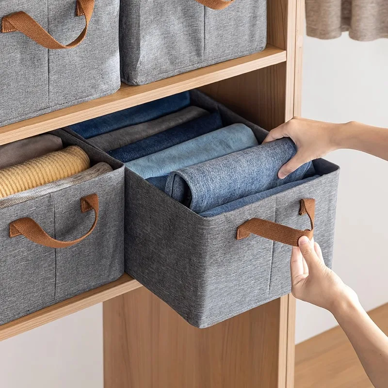 Clothes storage box large drawer sweater pants storage box wardrobe folding steel clothes storage box clothing organizer