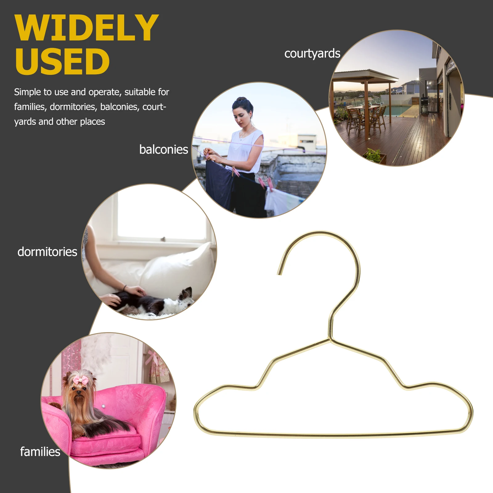 

10 Pcs Pet Hanger Dog Coat Hangers Clothes Rack Clothing Metal for Decorative Hook Cute Baby Mini