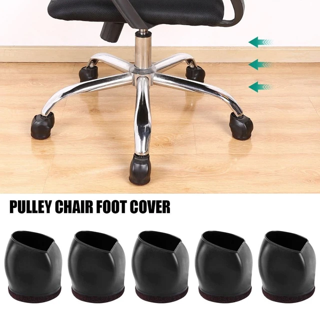 5Pcs Pulley Chair Foot Cover Computer Chair Rollers Fixer Office Universal Wheel Protector Wheel Anti slip Foot Pad AliExpress