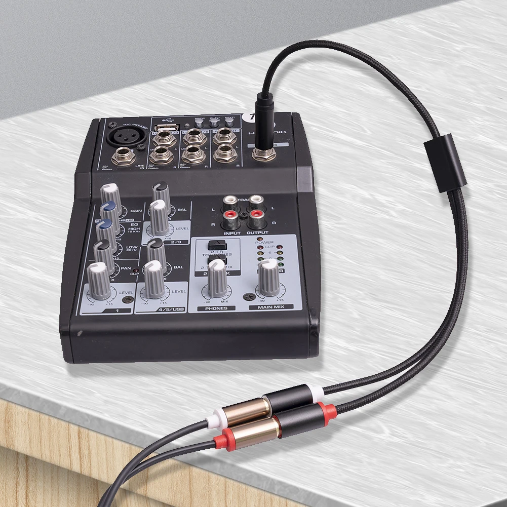 6.35mm To RCA Audio Aux Jack Cable Multi RCA Female To 1/4 Inch Speaker Cable High-fidelity Sound for Studio / Live Performance