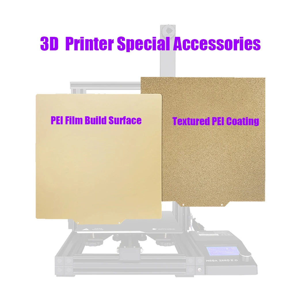 

Обновленная двухсторонняя универсальная монтажная пластина из пружинной стали PEI, текстурированная/гладкая магнитная кровать с PEI покрытием для 3D-принтера Bambu Creality