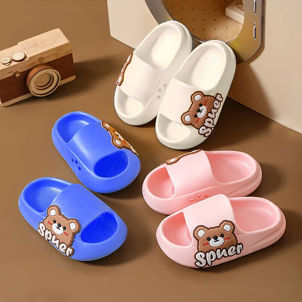 New Kids Slippers Summer Indoor Cartoon Car Girls Shoes Soft Anti-slip Boy Beach Shoes Fashion Outdoor Children Slipper 01