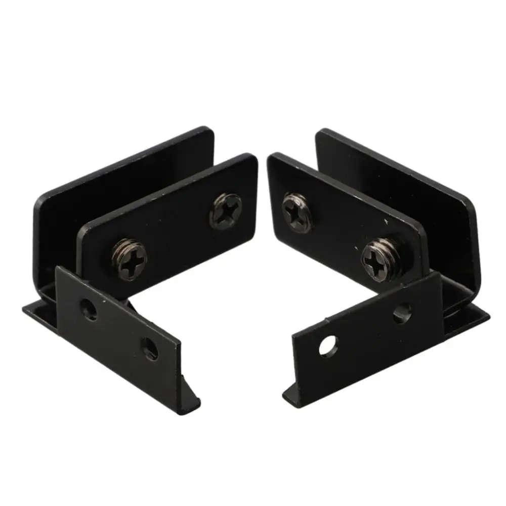 Non-perforated Glass Door Hinge Stainless Steel Side Mounted Display Cabinet Hinge High Quality Without Drilling