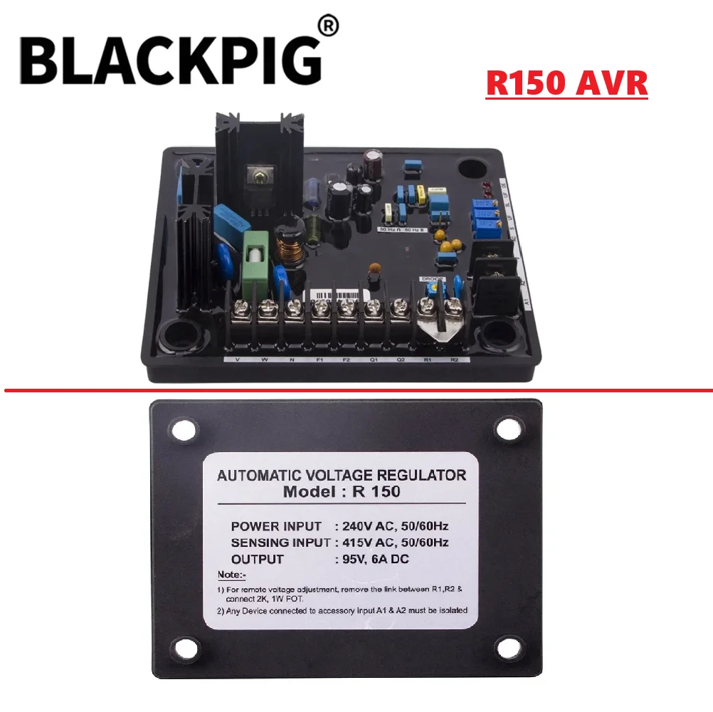 

Прочный R180 R150 AVR Генератор Leroy Somer Автоматический регулятор напряжения Бесщеточный дизельный генератор Плата регулятора напряжения