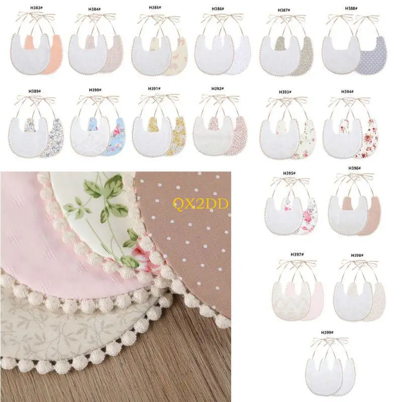 Qx2d สองข้าง bibs เด็กผู้หญิงอุปกรณ์ประกอบฉากผ้าพันคอ Bandana Countrys