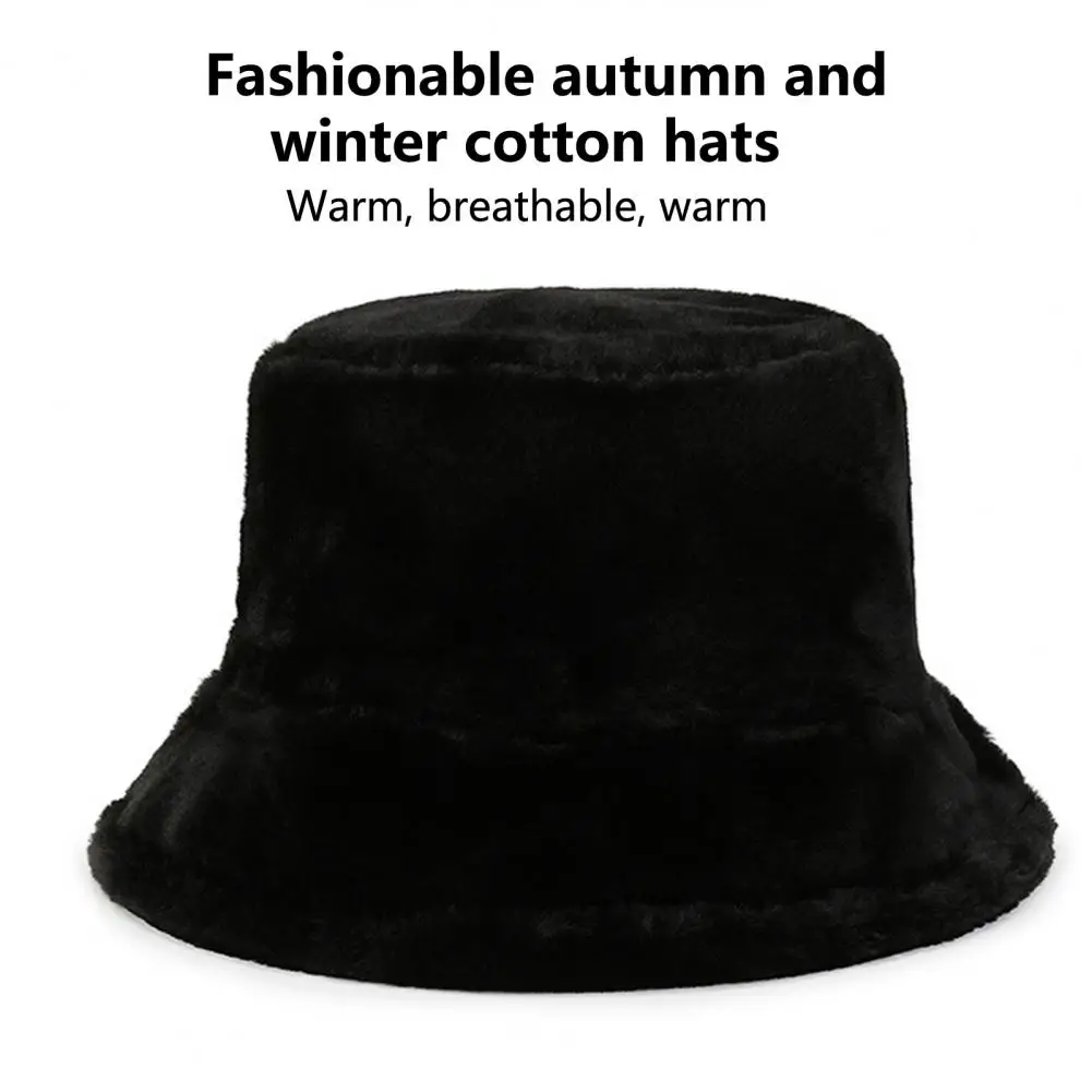 Fisherman Hat  Premium Fashion Accessories Thicken  Soft Faux Fur Fisherman Cap for Travel