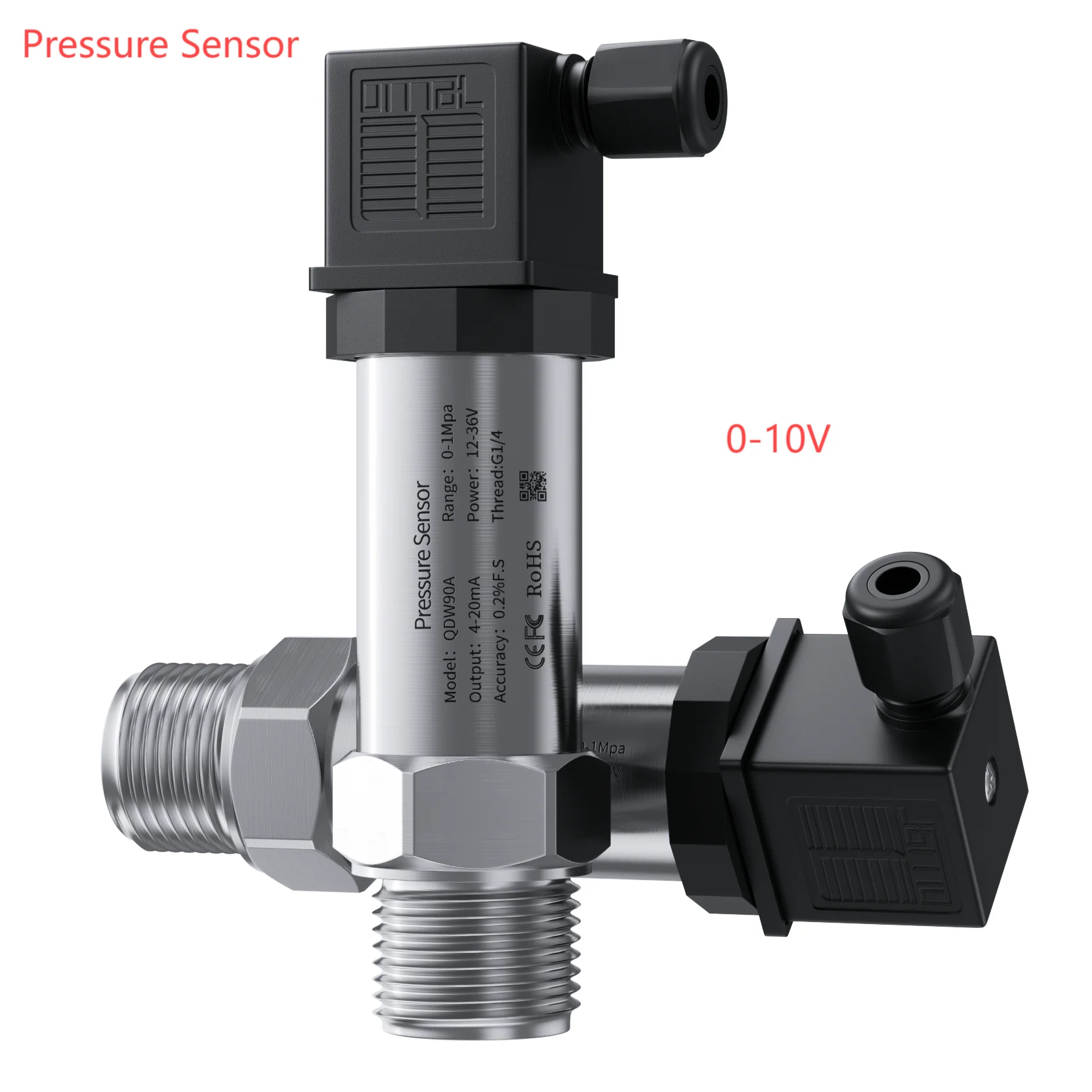 0-10V to 400bar Pressure Sensor Transmitter 24V supply Water Gas Oil Liquid 150psi gauge G1/4 NPT1/2 10bar 16 bar 100 bar